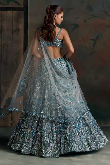 Opus Atelier Floral Applique Work Lehenga Set 