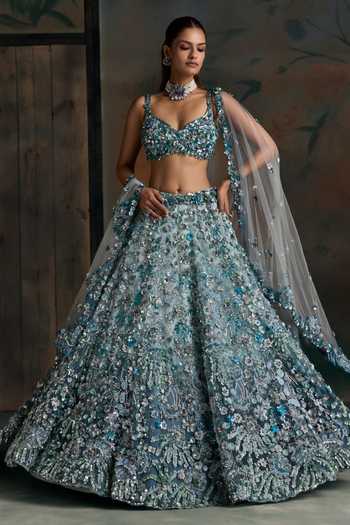 Opus Atelier Floral Applique Work Lehenga Set 