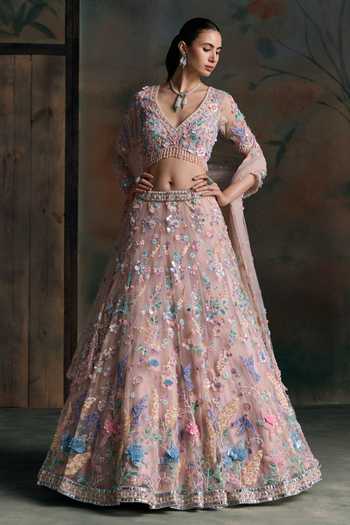 Opus Atelier Bird Embroidered Lehenga Set 