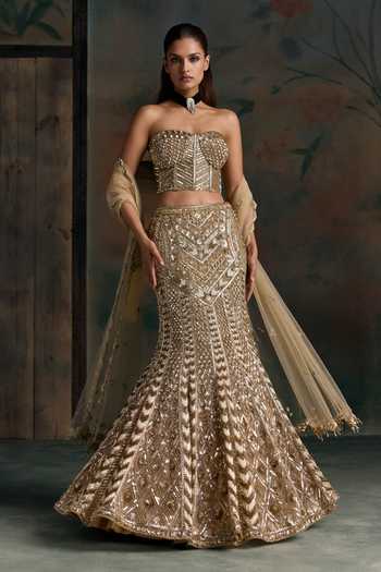 Opus Atelier Embroidered Corset Lehenga Set 