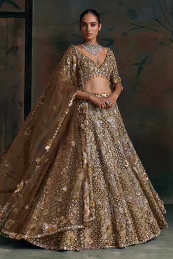 Shop Opus Atelier Multi Color Silk, Net Scoop Neck Embellished Lehenga Set Online at Aza Fashions Shop_Opus Atelier_Multi Color Silk, Net Scoop Neck Embellished Lehenga Set _Online_at_Aza_Fashions