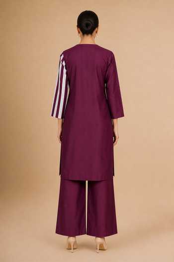 Origani Embroidered Straight Kurta & Pant Set 