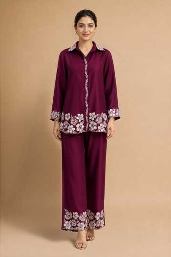 Origani Chanderi Silk Shirt & Pant Set 