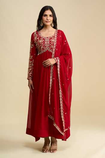 Khwaab By Sanjana Lakhani Embroidered Anarkali & Dupatta Set 