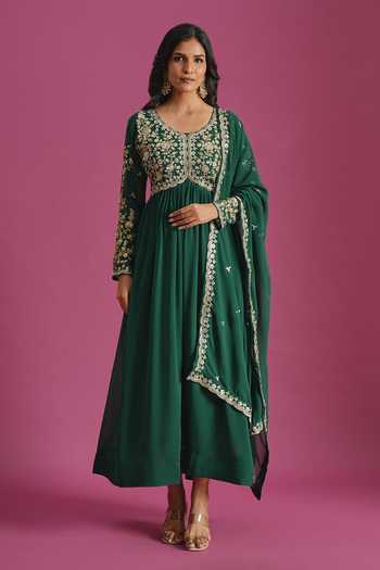 Khwaab By Sanjana Lakhani Yoke Embroidered Anarkali With Dupatta 