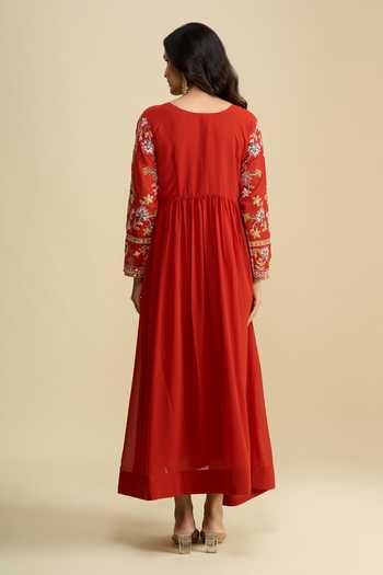 Khwaab By Sanjana Lakhani Floral Embroidered Anarkali With Dupatta 