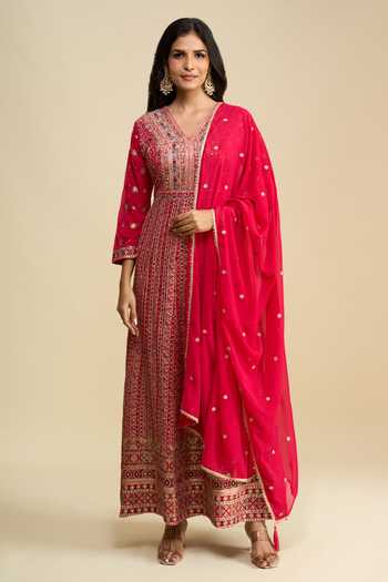 Khwaab By Sanjana Lakhani Hand Embroidered Anarkali With Dupatta 