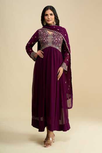 Khwaab By Sanjana Lakhani Hand-Embroidered Anarkali With Dupatta 
