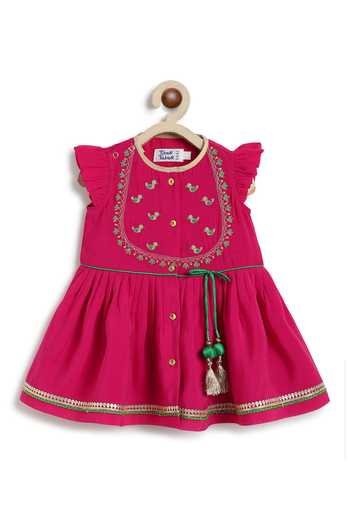 Tiber Taber_Embroidered Top 80 Plant Based 20 Premium Botom 100 Angarkha And Salwar Set _at_Aza_Fashions