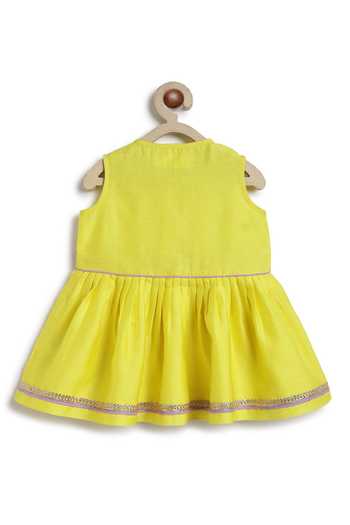 Buy_Tiber Taber_Gold Embroidered Chanderi Cotton Silk And Viscose Angarkha & Salwar Set _Online_at_Aza_Fashions