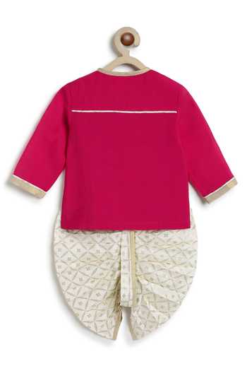 Tiber Taber Embroidered Kurta & Dhoti Set 