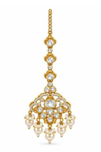 Vivinia By Vidhi Mehra White Pearl Kundan Necklace Set Online at Aza Fashions Vivinia By Vidhi Mehra_White Pearl Kundan Necklace Set _Online_at_Aza_Fashions