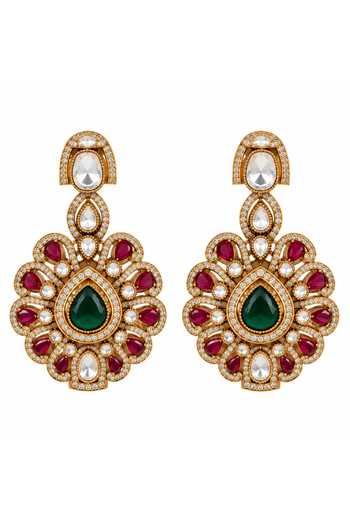 Buy Vivinia By Vidhi Mehra Gold Plated Ruby Moissanite Necklace Set Online at Aza Fashions Buy_Vivinia By Vidhi Mehra_Gold Plated Ruby Moissanite Necklace Set _Online_at_Aza_Fashions