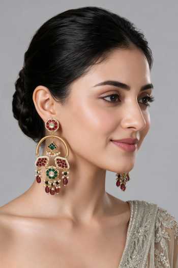 Vivinia By Vidhi Mehra Multicolour Statement Earrings
