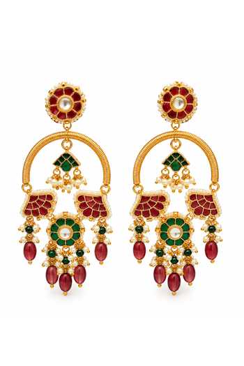 Vivinia By Vidhi Mehra Multicolour Statement Earrings