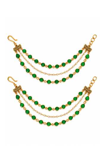 Vivinia By Vidhi Mehra Pearl Layered Ear Chain
