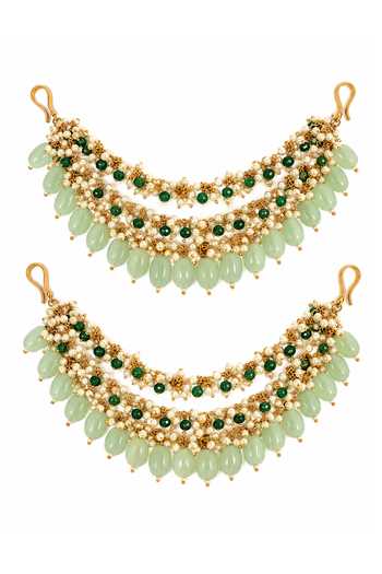 Vivinia By Vidhi Mehra Pearl Layered Ear Chain