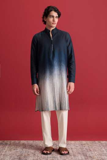 Zazu Navy Ombre Kurta Set 