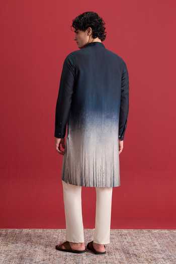 Zazu Navy Ombre Kurta Set 
