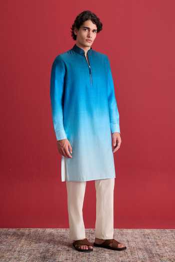 Zazu Aqua Ombre Kurta Set 