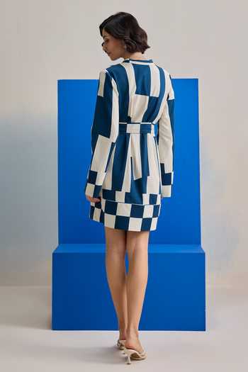 Zazu Riviera Navy Short Dress 
