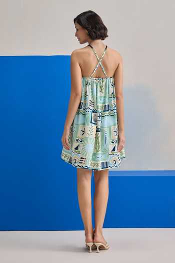 Zazu Coastal Mint Short Dress 
