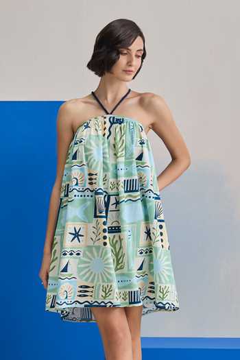 Zazu Coastal Mint Short Dress 