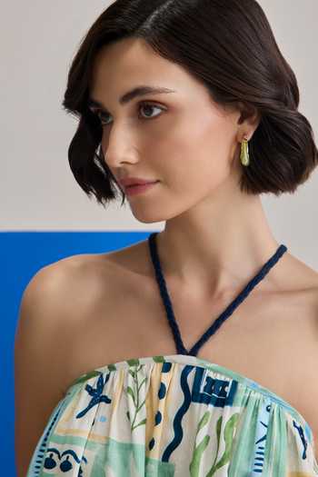 Shop Zazu Green Cotton Satin Halter Neck Coastal Mint Short Dress Online at Aza Fashions Shop_Zazu_Green Cotton Satin Halter Neck Coastal Mint Short Dress _Online_at_Aza_Fashions