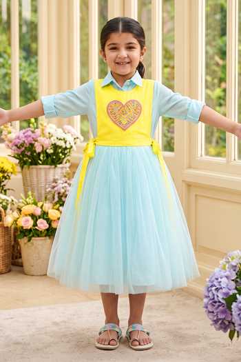 Panchhi By Kanupriya Tibrewala Pyaari Behna Embroidered Bib Skirt Set