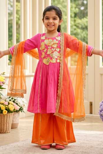 Panchhi By Kanupriya Tibrewala Chamkili Embroidered Kurta Set