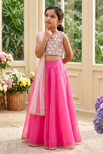 Panchhi By Kanupriya Tibrewala Dil Ki Dukaan Embroidered Blouse Lehenga Set