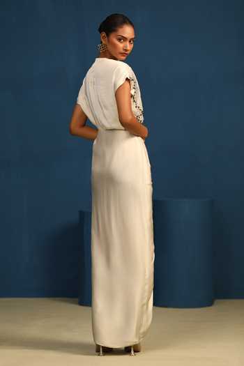 Vedangi Agarwal Midnight Muse Draped Skirt 