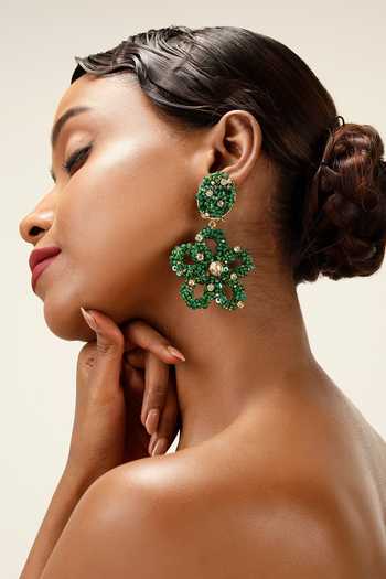 Bijoux By Priya Chandna Mosaic Garden Drop Earrings 
