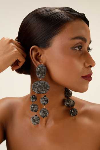 Buy Bijoux By Priya Chandna Black Orb Cascades Long Earrings Online at Aza Fashions Buy_Bijoux By Priya Chandna_Black Orb Cascades Long Earrings _Online_at_Aza_Fashions