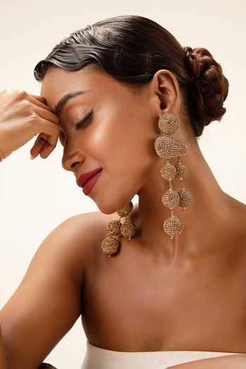 Bijoux By Priya Chandna Orb Cascades Long Earrings 