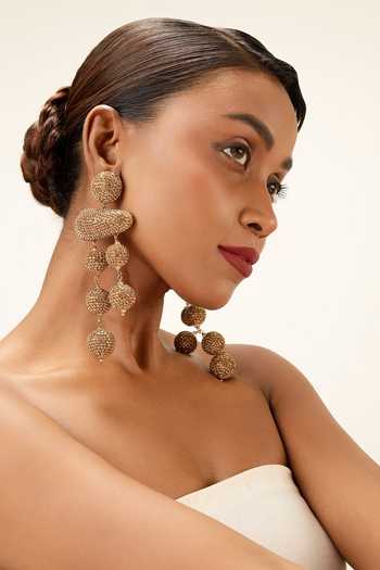 Bijoux By Priya Chandna Orb Cascades Long Earrings 