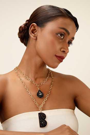 Bijoux By Priya Chandna Personalised Letter Pendant Necklace 