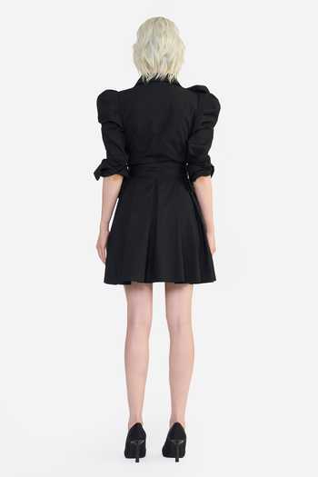 Gauri & Nainika Pouf Sleeves Ruffle Mini Dress