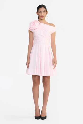 Gauri & Nainika Sculpted Rosette Mini Dress