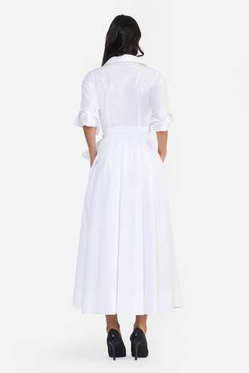 Gauri & Nainika Botanical Embroidered Shirt Dress 