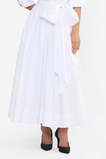 Buy Gauri & Nainika White Cotton Collared Neck Botanical Embroidered Shirt Dress Buy_Gauri & Nainika_White Cotton Collared Neck Botanical Embroidered Shirt Dress