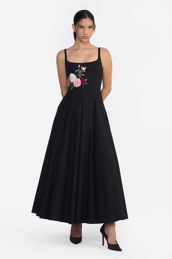 Gauri & Nainika Embroidered Panelled Flared Dress