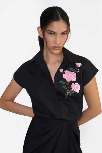 Gauri & Nainika Dolman Sleeve Embroidered Shirt
