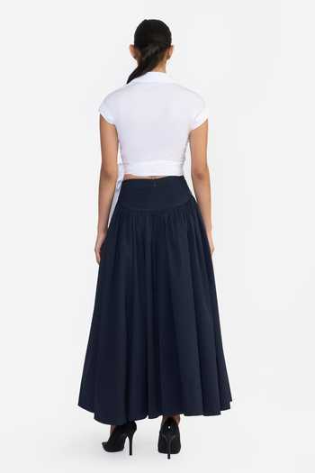 Gauri & Nainika Embroidered Wrap Cropped Shirt