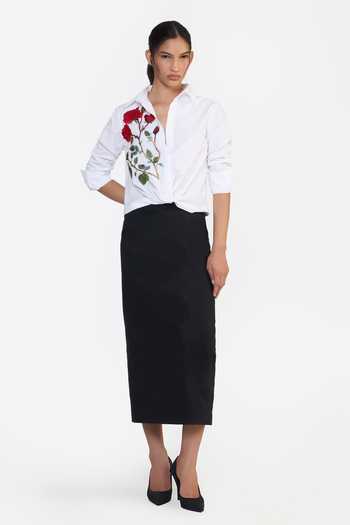 Gauri & Nainika Thread Embroidered Knotted Shirt