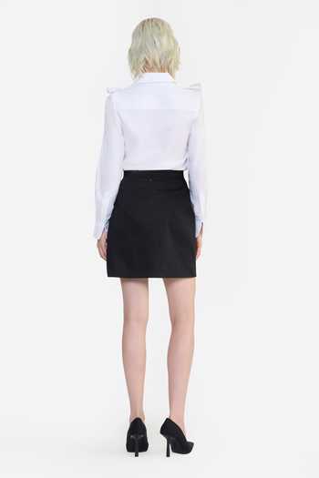 Gauri & Nainika Embroidered Ruffle Bib Shirt