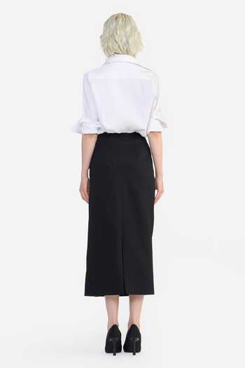 Gauri & Nainika Rosette Draped Column Skirt