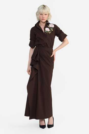 Gauri & Nainika Asymmetric Draped Skirt