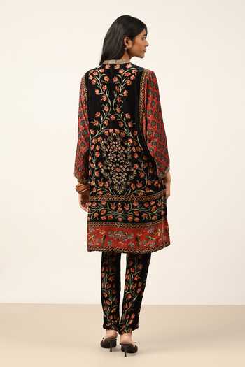 Ritu Kumar Black Rust Albina Kurta With Pant