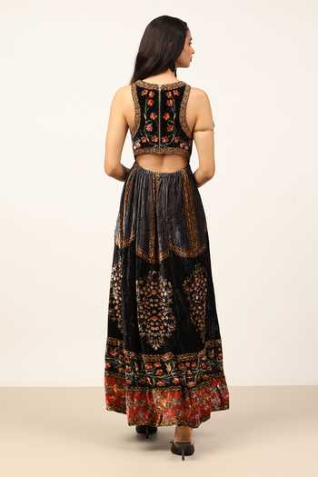Ritu Kumar Black Rust Albina Dress 